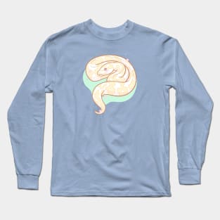 Albino Ball Python Original Illustration Long Sleeve T-Shirt